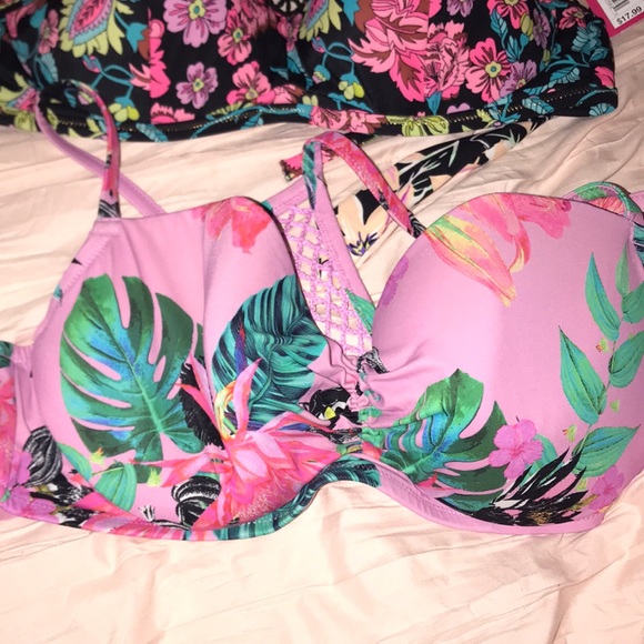 (2) 38 c swimsuit tops and (1) xl swimsuit top - Picture 2 of 4